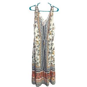Lucky brand NWT sleeveless maxi dress, beautiful boho style dress, summery! Lg
